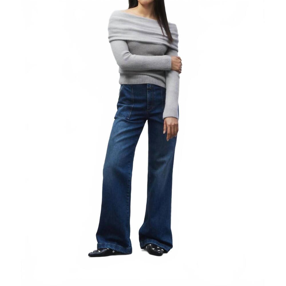 NEW CLOSED aria flared jeans in dark blue